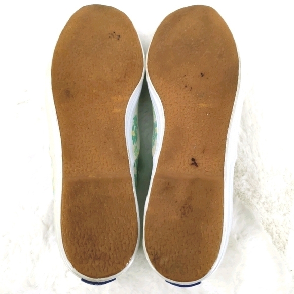 Keds Original Women's 8.5 White Green Floral Flats - Picture 15 of 15